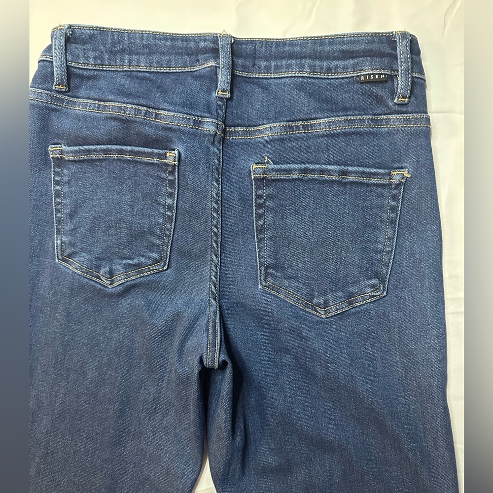 RISEN High-Rise Wide-Leg Women's Jeans - Dark Blue - Picture 3 of 10